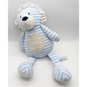 Bella Tunno Blue Gray Poetic Plush Lion Believe Striped